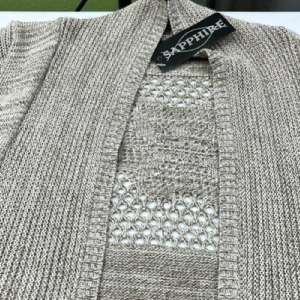Sapphire open front sweater jacket S